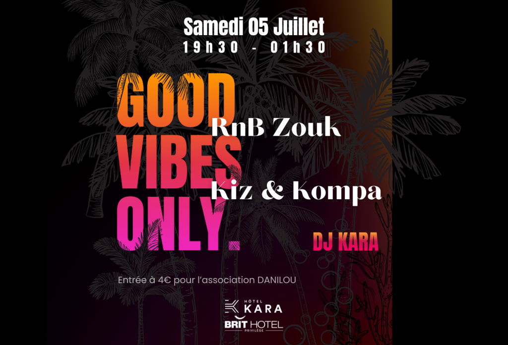 RnB, Zouk, Kiz & Kompa : rendez-vous le 5 juillet pour une soirée inoubliable !